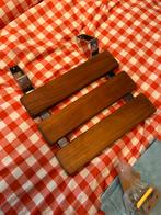 Opklapbaar Douchezitje - Houten zitting met metalen frame, Ophalen, Zo goed als nieuw, Hout