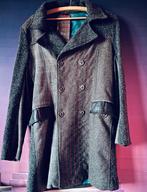 Grijze patchwork tweed mantel 42/44 van Desigual nu 75€, Maat 42/44 (L), Ophalen of Verzenden, Zo goed als nieuw, Desigual