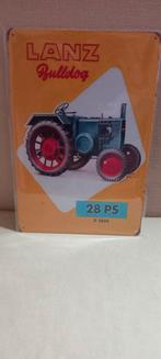 Blikken Bord Lanz Bulldog 20x30 cm, Ophalen of Verzenden, Nieuw