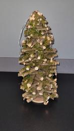Houten kerstboom met mos, Diversen, Kerst, Ophalen of Verzenden, Gebruikt