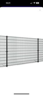 Nieuw dubbelstraaf hekwerk zwart 1.83 x 25.7 meter, Ophalen of Verzenden, Nieuw, IJzer, Dubbelstaafmat hekwerk