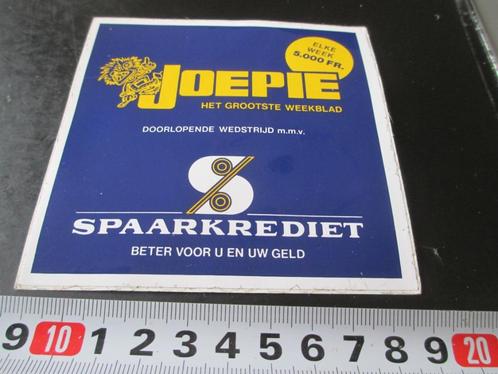 sticker joepie het grootste weekblad wedstrijd mmv spaarkred, Verzamelen, Stickers, Zo goed als nieuw, Bedrijf of Vereniging, Ophalen