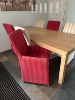 Eetkamerstoelen met wieltjes (6 stuks) (tot 30-12), Ophalen, Gebruikt, 6 tot 8 stoelen