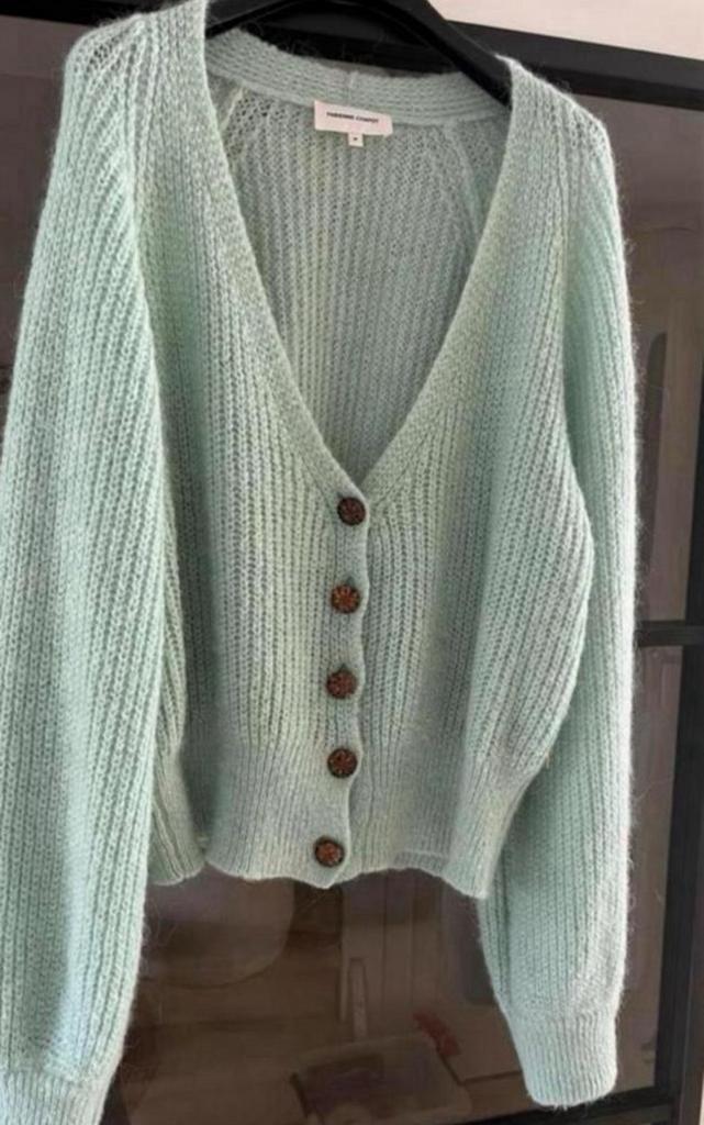 FABIENNE CHAPOT prachtig Z.G.A.N. vestje mt36, Kleding | Dames, Truien en Vesten, Zo goed als nieuw, Maat 38/40 (M), Groen, Ophalen of Verzenden