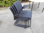 12 steelcase vergader of kantinestoelen stapelbaar, Ophalen, Zwart, Zo goed als nieuw, Bureaustoel