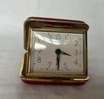 Vintage mechanische klok met wekker in etui (HEMA), Ophalen of Verzenden