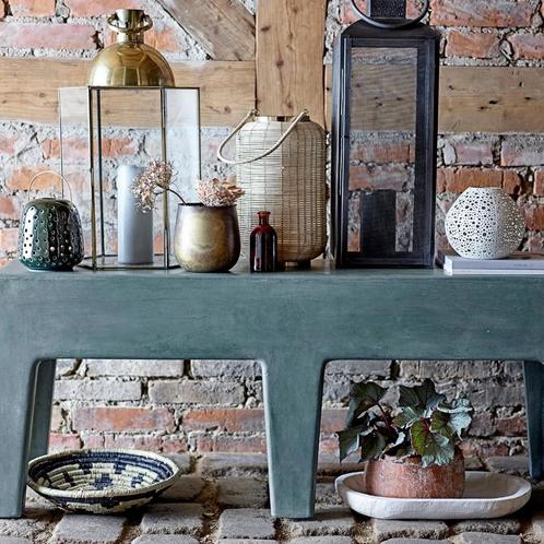Bloomingville Scandi stijlvol rotan lantaarn / windlicht, Huis en Inrichting, Woonaccessoires | Kandelaars en Kaarsen, Nieuw, Kandelaar