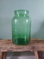 Vaas groen glas H35 Vase green glass bloemenvaas Nieuw, Huis en Inrichting, Ophalen, Nieuw, Glas, Minder dan 50 cm