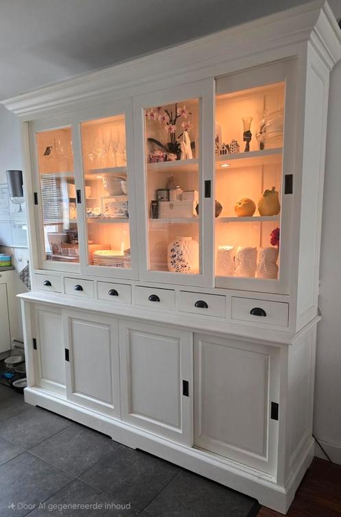 Mooie buffetkast met verlichting, Huis en Inrichting, Kasten | Buffetkasten, Zo goed als nieuw, 200 cm of meer, 50 tot 75 cm, Ophalen