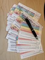 sixto scorebladen gelamineerd: basis, cross en hits, Drie of vier spelers, Ophalen of Verzenden, Zo goed als nieuw, White Goblin Games