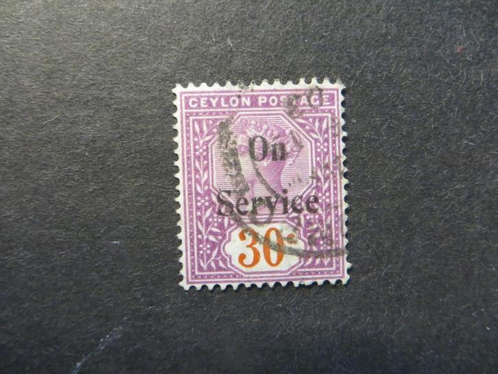 A08698: Ceylon QV 30 c, Postzegels en Munten, Postzegels | Azië, Ophalen of Verzenden