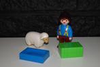 10 - Playmobil 123 boer met schaap, Ophalen of Verzenden, Gebruikt