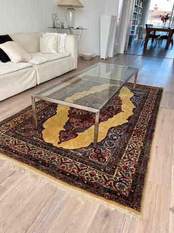Glazen Salontafel met Metalen Frame beschikbaar voor biedingen