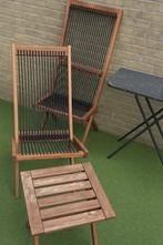 Garden lounge chair x 2 + 1 Table, Ophalen, Zo goed als nieuw