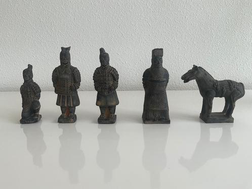 Set van 5 mooie Chinees Terracotta leger beeldjes, Verzamelen, Beelden en Beeldjes, Zo goed als nieuw, Ophalen