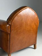 Schapenleren club fauteuils art deco 1920-1930, Ophalen, Zo goed als nieuw, 75 tot 100 cm