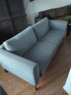 Bankstel, grijs met zwarte metalen poten., Huis en Inrichting, Ophalen, Zo goed als nieuw, 75 tot 100 cm