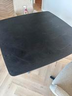 Zwarte Houten Eettafel, Ophalen, Gebruikt, 100 tot 150 cm, Eikenhout