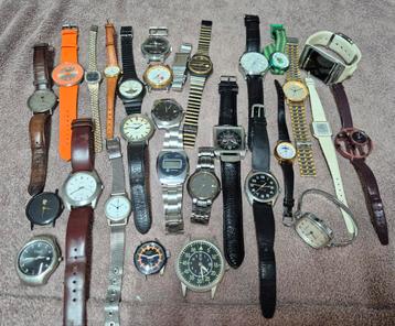 Partij horloges, lot watches, vintage tot heden, verzameling beschikbaar voor biedingen