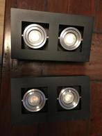 Gratis: spotjes hanglampen zwart 2 stuks, Huis en Inrichting, Lampen | Spots, Ophalen, Zo goed als nieuw, Metaal of Aluminium