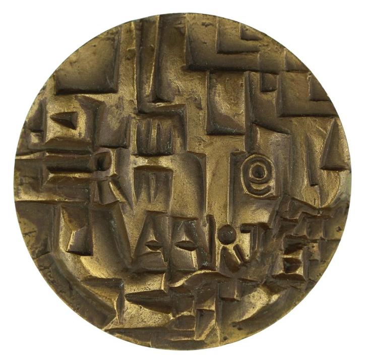 PENNING VPK 1964 Jan Snoeck : Ruimtevaart º, Postzegels en Munten, Penningen en Medailles, Brons, Nederland, Verzenden