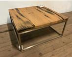 NIEUWE Salontafel 80X80 cm  RVS frame LEEGVERKOOP, 50 tot 100 cm, Vierkant, Nieuw, 50 tot 100 cm