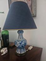 Delfts blauw tafellamp met kap, Ophalen of Verzenden, Zo goed als nieuw, Minder dan 50 cm