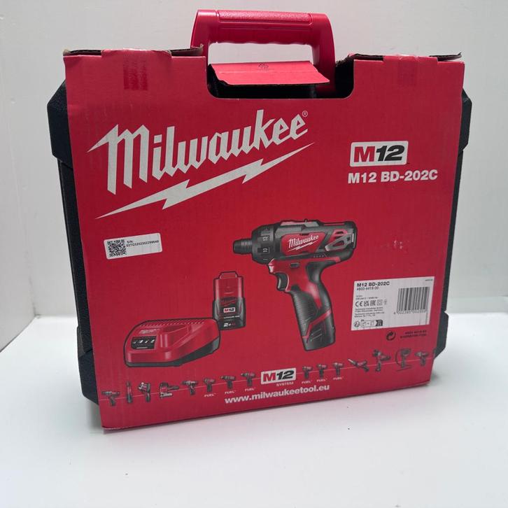 Milwaukee M12 BD-202C Boor-Schroefmachine, Doe-het-zelf en Verbouw, Gereedschap | Boormachines, Nieuw