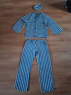 Vintage Gevangenis Kostuum/Boevenpak (Maat 122/128), Kinderen en Baby's, Carnavalskleding en Verkleedspullen, Ophalen of Verzenden