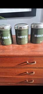 Voorraadblikken ( vintage) koffie, thee en suiker, Antiek en Kunst, Ophalen of Verzenden