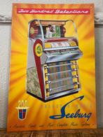 Vintage Seeburg Jukebox metalen reclamebord, Verzamelen, Merken en Reclamevoorwerpen, Reclamebord, Ophalen of Verzenden, Zo goed als nieuw