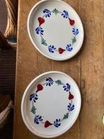 2x gebaksschaal boerenbont, Overige typen, Ophalen of Verzenden, Zo goed als nieuw, Aardewerk