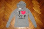 Only hoodie sweater trui, grijs zwart rood VIP hart, maat XS, Kleding | Dames, Truien en Vesten, Grijs, Maat 34 (XS) of kleiner