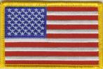 Usa stof gouden rand patch/opnaai embleem van usa / amerika, Nieuw, Verzenden