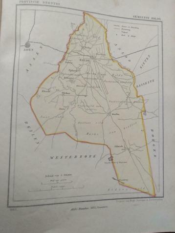 23 / Rolde / Schoonlo / Grolloo / Litho 1865  Kuyper  DR beschikbaar voor biedingen