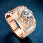 Zilveren ring met Moissanite Diamant 1 karaat D kleur, Beyondthepaintingstudio@gmail.com, Heer, Nieuw, Roze