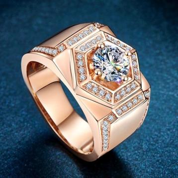 Zilveren ring met Moissanite Diamant 1 karaat D kleur beschikbaar voor biedingen