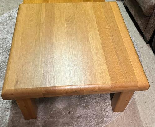 Massieve houten salontafel, Huis en Inrichting, Tafels | Salontafels, Zo goed als nieuw, Minder dan 50 cm, 50 tot 100 cm, 50 tot 100 cm