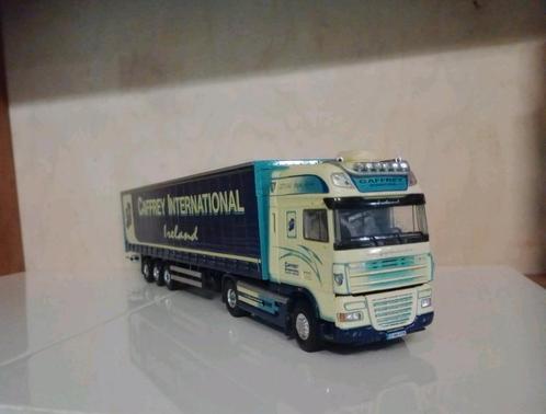 Daf XF zeiloplegger Caffrey Tekno, Hobby en Vrije tijd, Modelauto's | 1:50, Nieuw, Bus of Vrachtwagen, Tekno, Ophalen of Verzenden