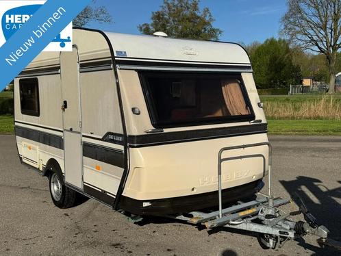 Hobby De luxe 370 (bj 1988), Caravans en Kamperen, Caravans, Bedrijf, tot en met 4, 500 - 750 kg, Treinzit, Hobby, Vast bed, 5 tot 6 meter