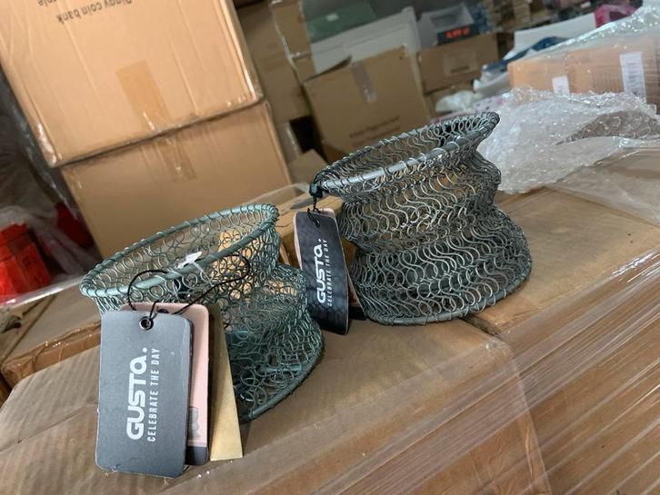 partij Gusta Lantaarns - in 2 kleuren, Huis en Inrichting, Woonaccessoires | Schalen en Manden, Nieuw, Schaal, Rond, Overige materialen