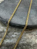 14k gouden vossenstaart ketting | 64 cm, Ophalen of Verzenden, Nieuw, Goud