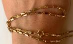 Gouden double ketting 100% origineel, Ophalen of Verzenden, Zo goed als nieuw, Goud, Goud