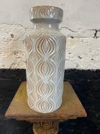 Vintage Scheurig West-Germany vaas uienvaas 30cm wit, Gebruikt, Wit, Aardewerk of Porselein, Ophalen of Verzenden