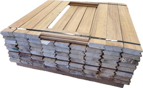 7.59 m2 hardhouten damwand  Azobé hout - nr: HP68, Tuin en Terras, Palen, Balken en Planken, Nieuw, Planken, 250 cm of meer, Ophalen