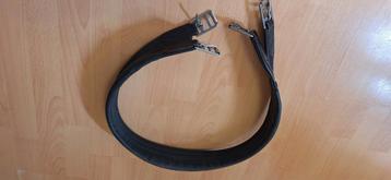 Elastische leren singel voor veelz.zadel, zwart leer,117 cm beschikbaar voor biedingen