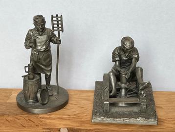 Franklin Mint 2 tinnen ambachten gegoten uit 1984. beschikbaar voor biedingen