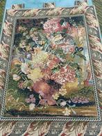 Gobelin wallhanging tapestry vaas met bloemen 97 x 120 cm, Antiek en Kunst, Antiek | Kleden en Textiel, Ophalen of Verzenden