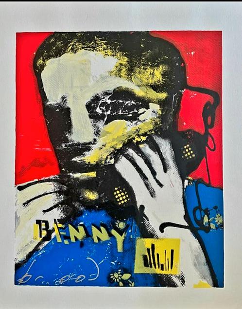 Herman Brood - Bennie - Zeefdruk - Gesigneerd, Antiek en Kunst, Kunst | Litho's en Zeefdrukken, Ophalen of Verzenden