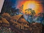 Prachtig olieverfschilderij / wanddoek uit Thailand (nieuw), Nieuw, Ophalen of Verzenden, Schilderij, 100 tot 125 cm